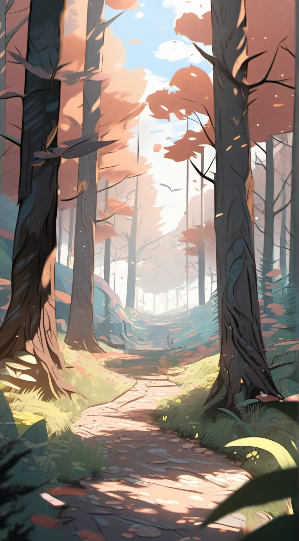 ai character: forest background