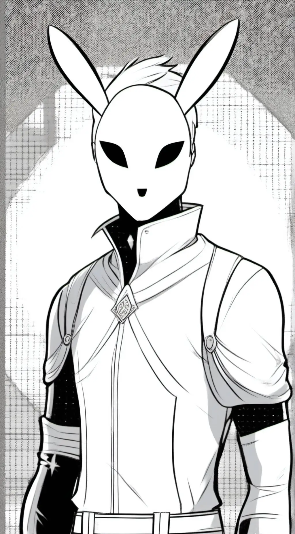 ai character: Rabbit mask background