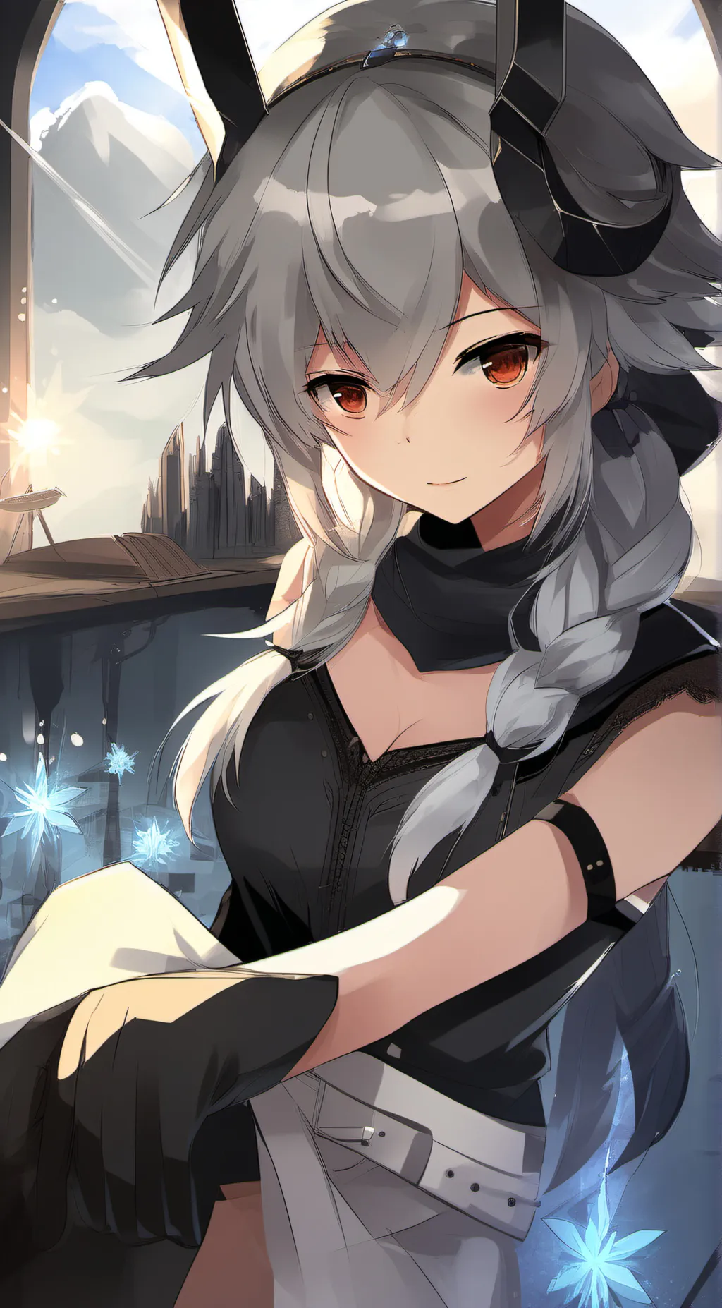 ai character: Navy background