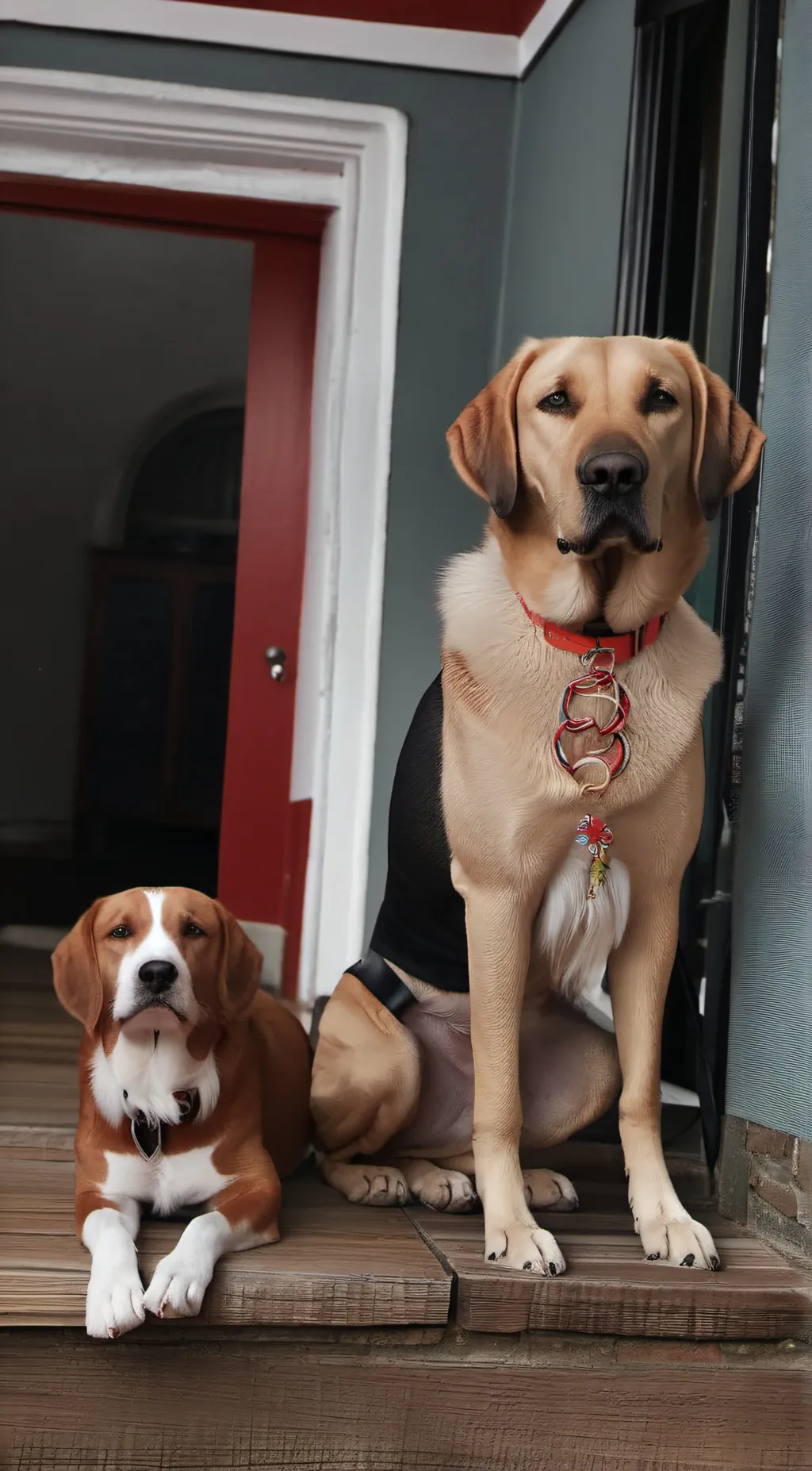 ai character: dog day background