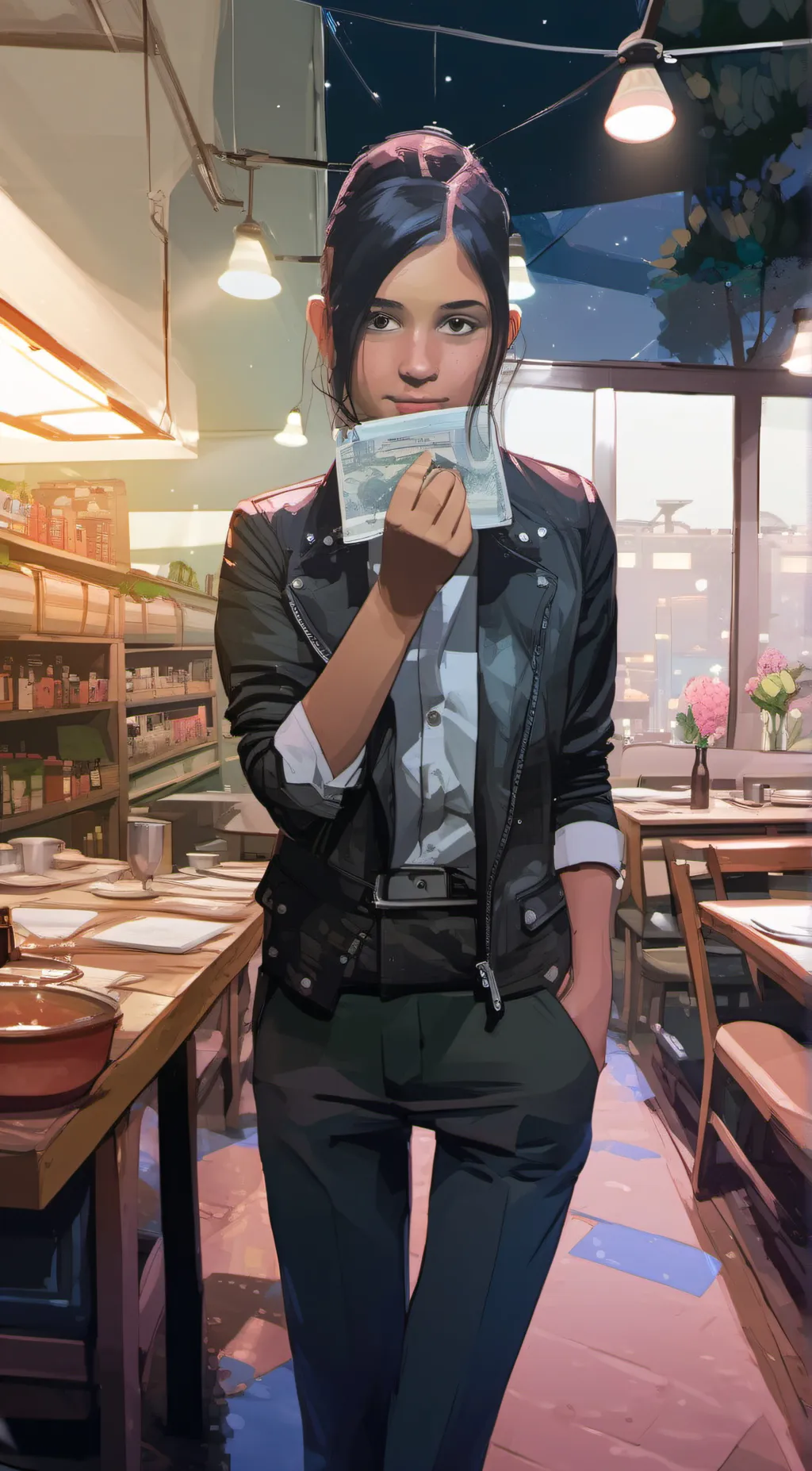 ai character: Ariana  background