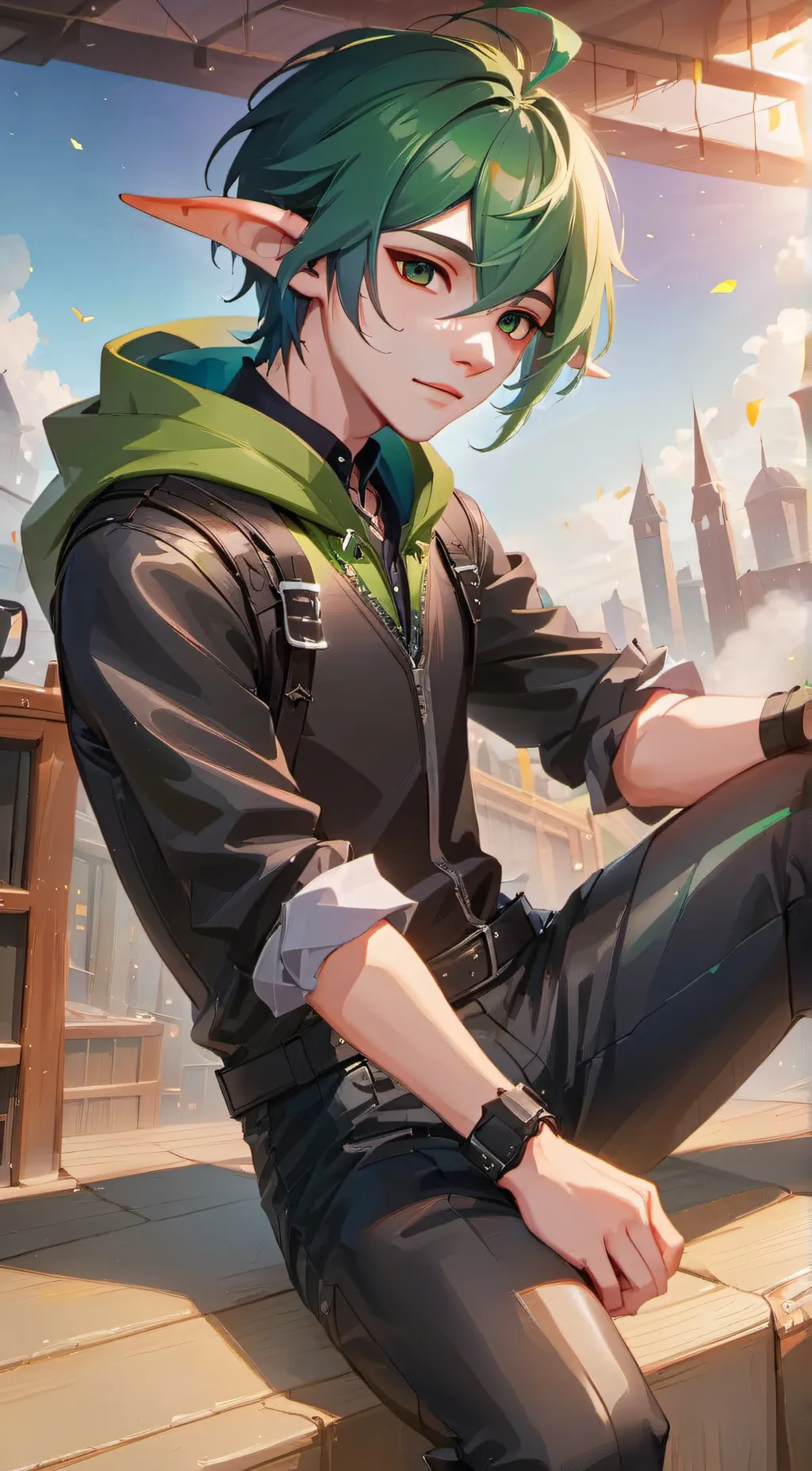 ai character: Leon background