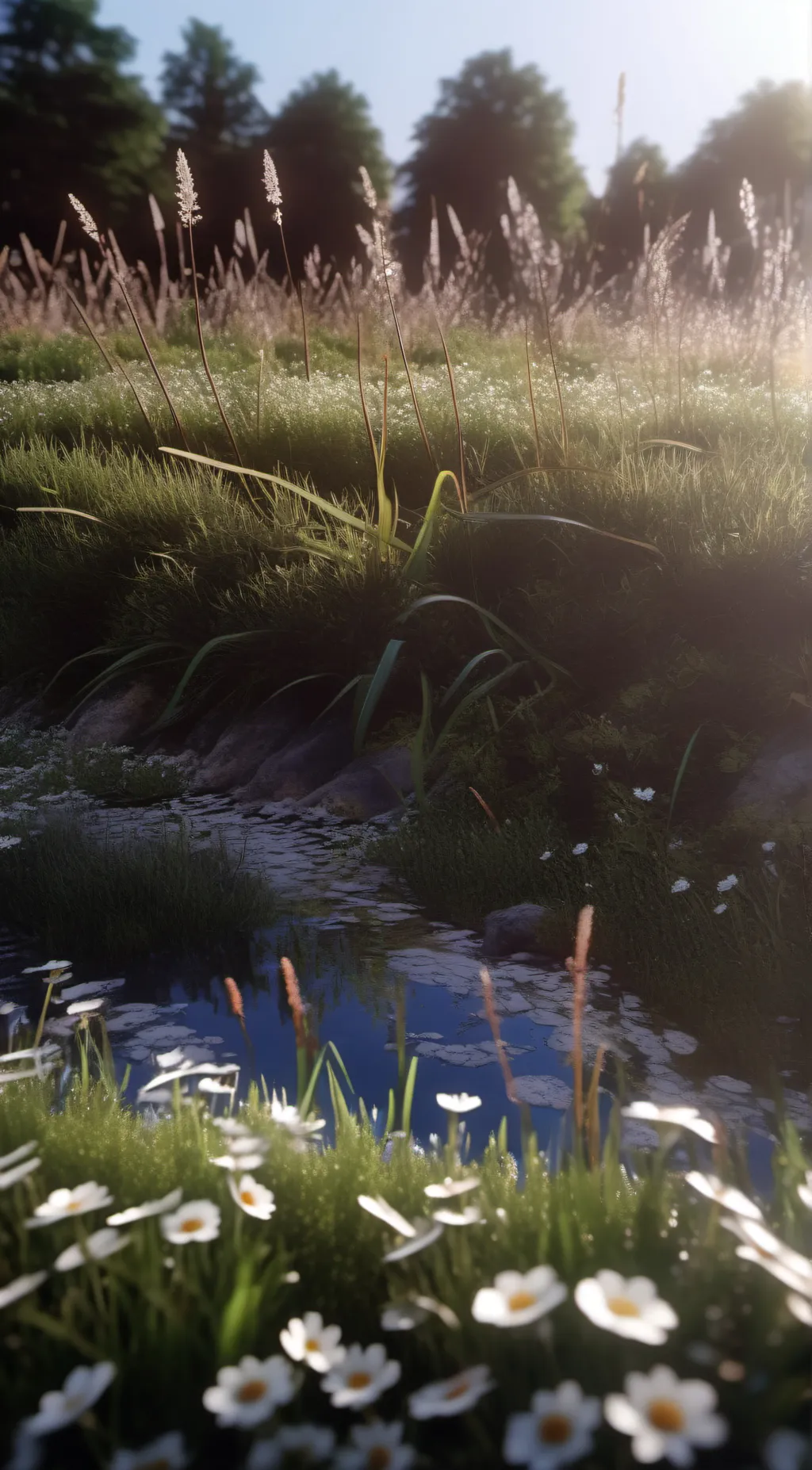 ai character: grass background