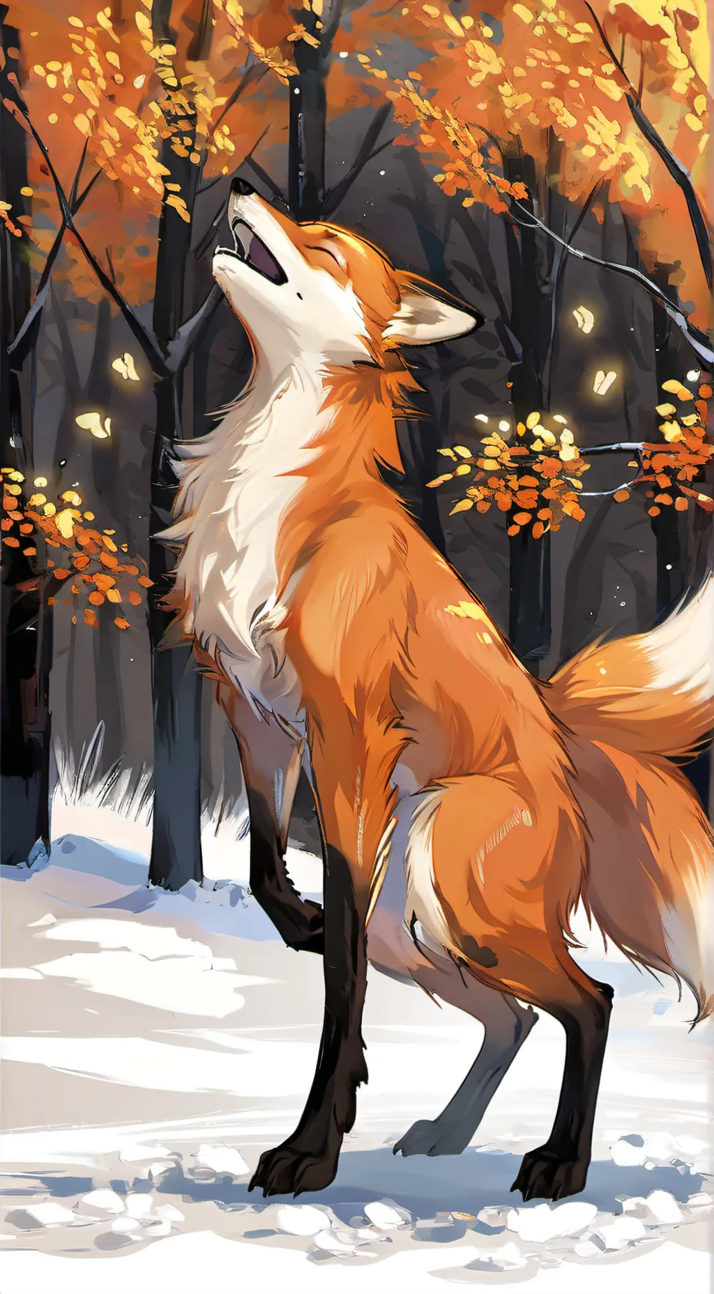 ai character: Foxy background
