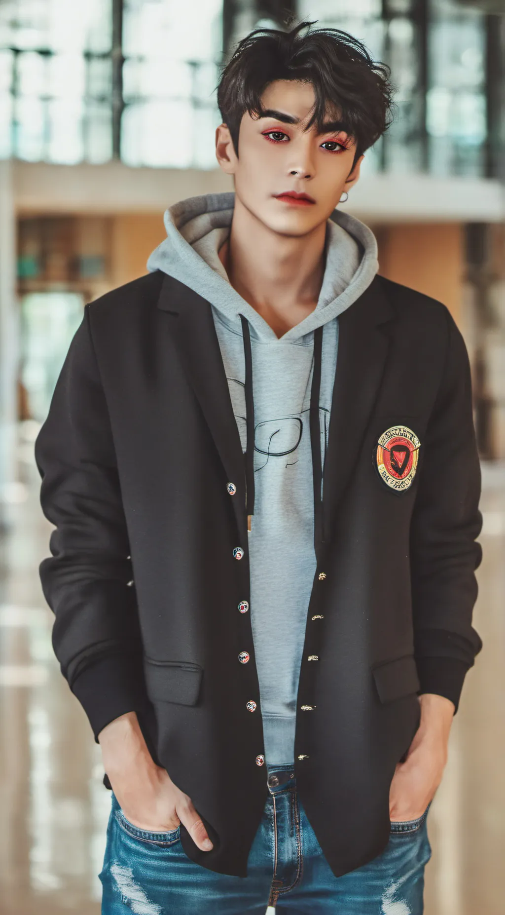 ai character: misty background