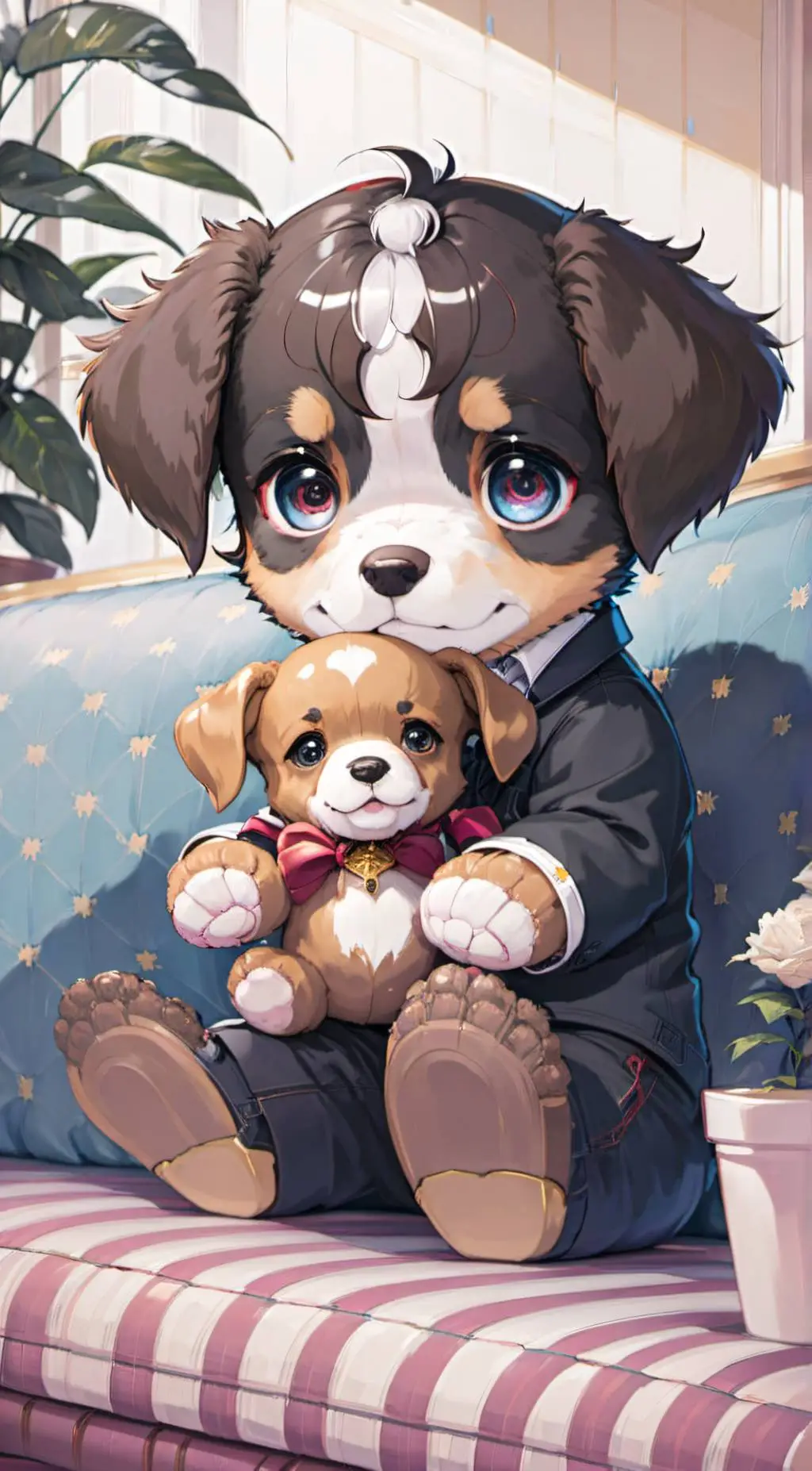ai character: Adorable puppy background