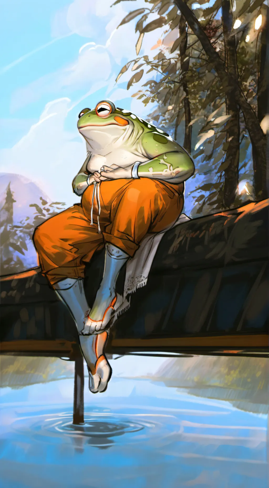 ai character: Mr.grass background