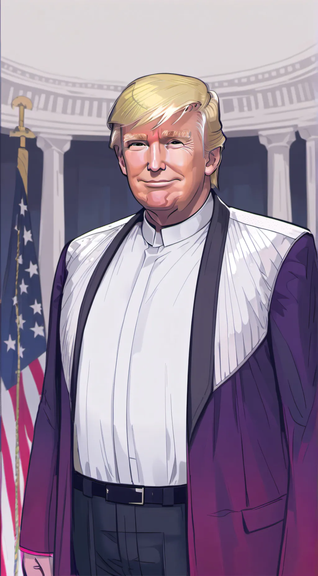 ai character: Donald trump background