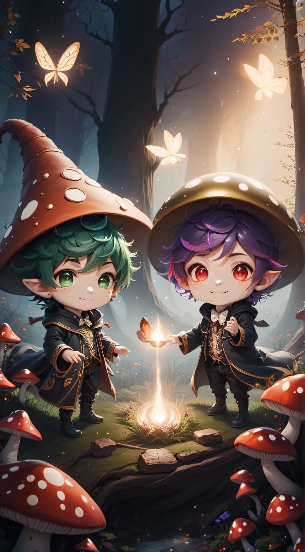 ai character: Lushpeak and Lowlo background