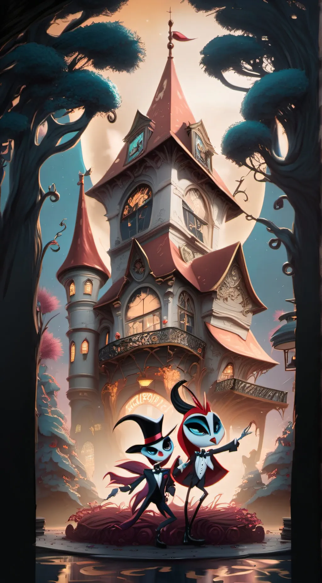 ai character: Hazbin Hotel background