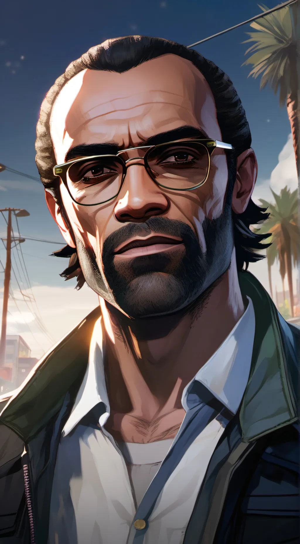 ai character: trevor Phillips  background