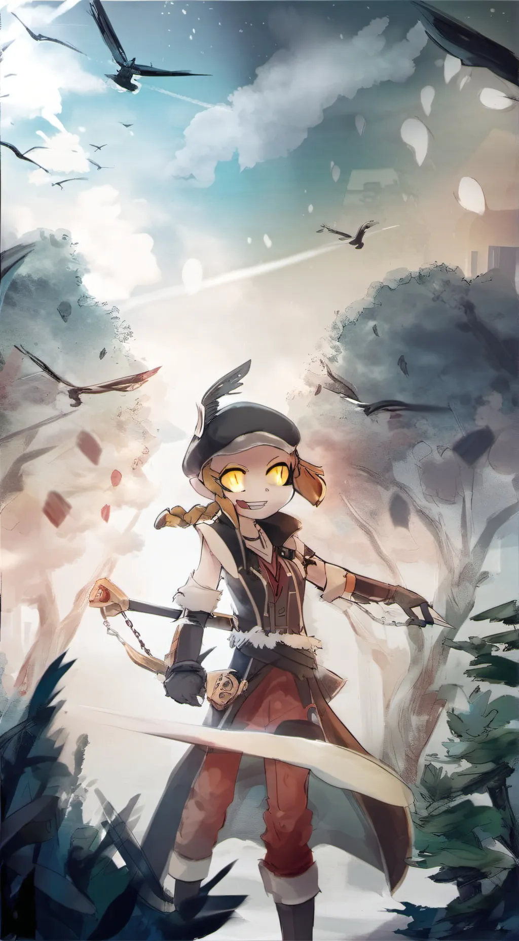 ai character: Ruin eclipse  background