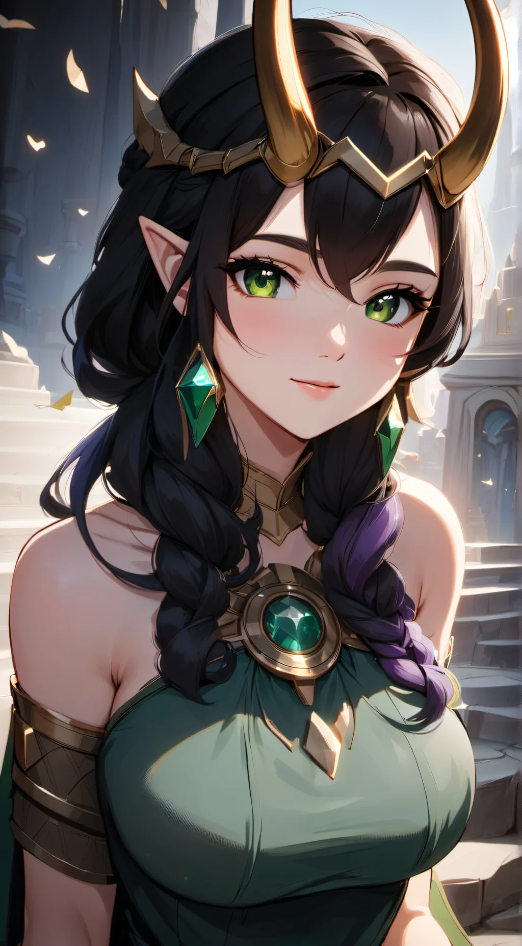 ai character: Loki X Sylvia  background