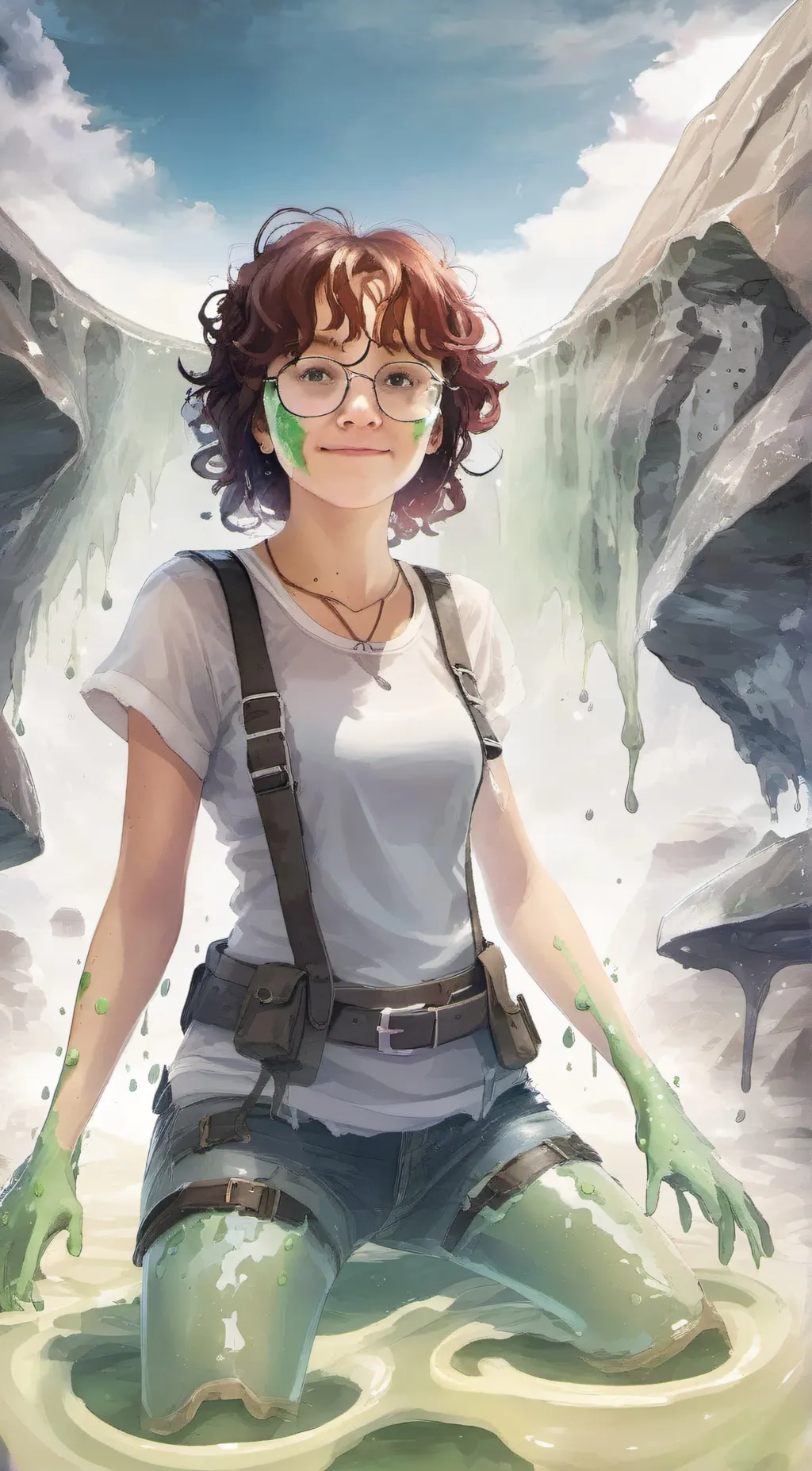 ai character: slime zoey background