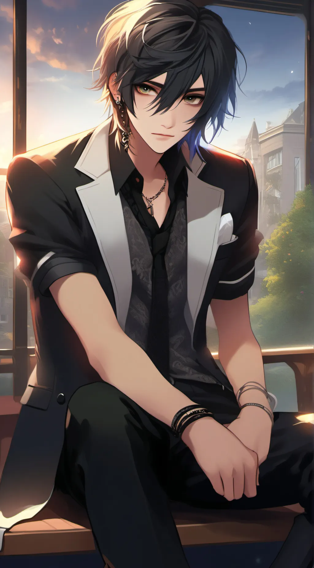 ai character: 😉—Mark—😐 background