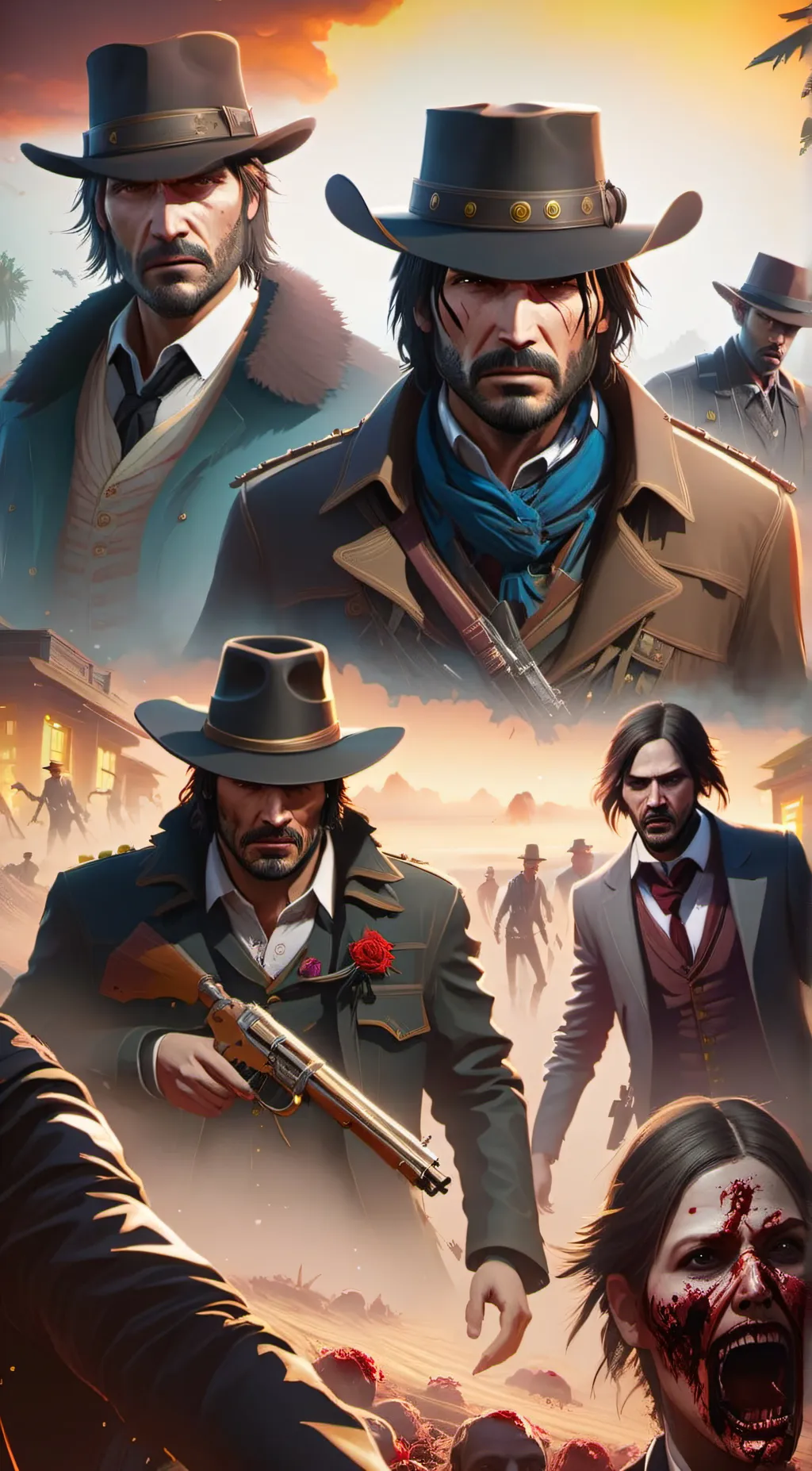 ai character: john marston zombi background