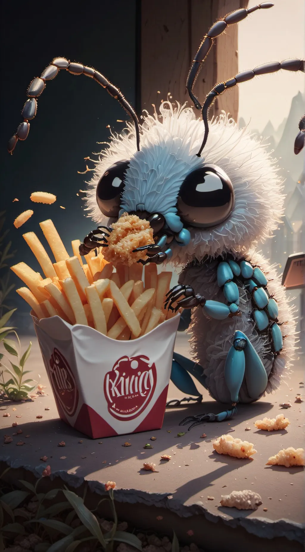 ai character: Blue ant background