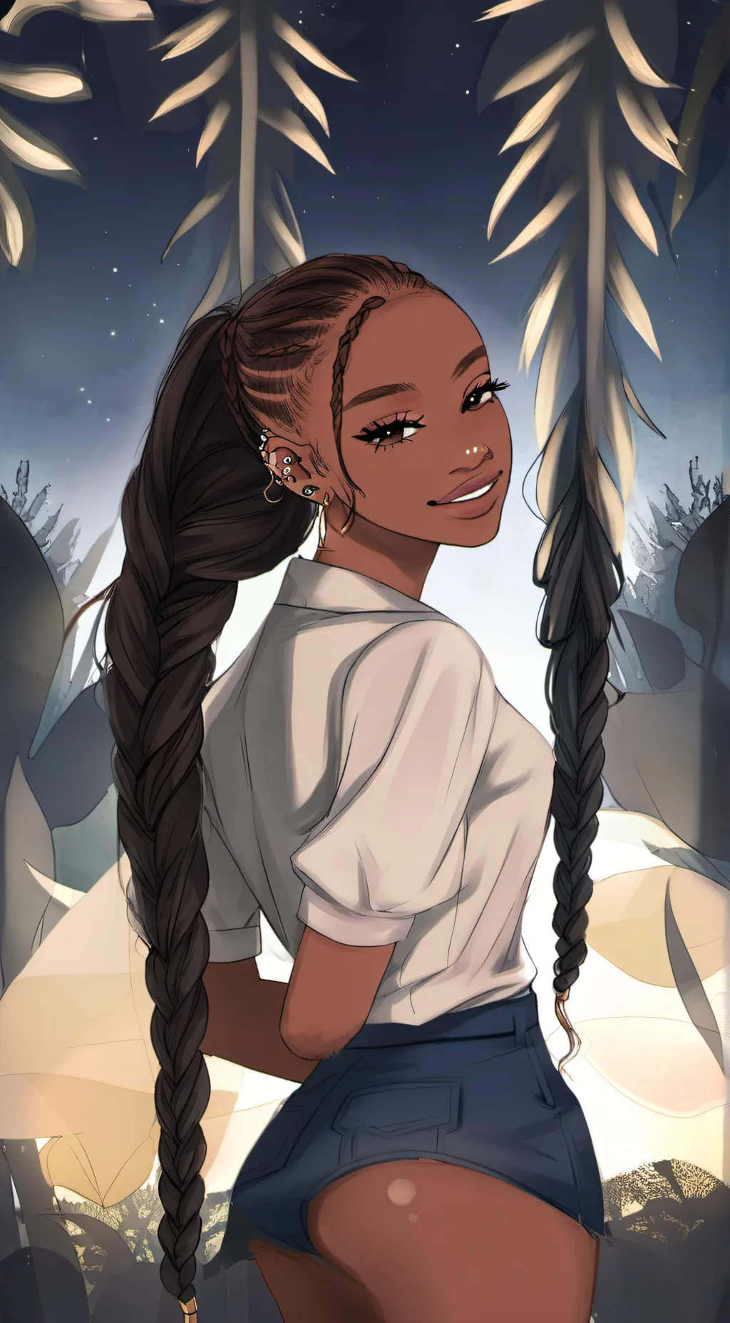 ai character: Kyanna brown background