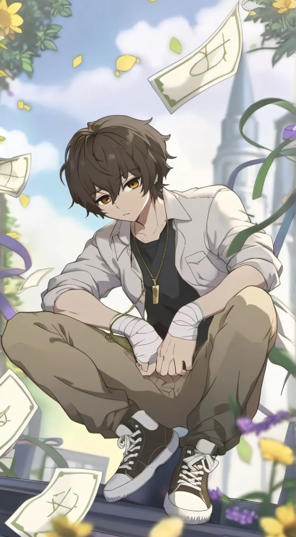 ai character: Osamu Dazai background