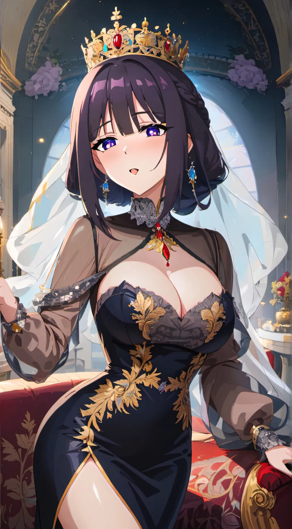 ai character: CRYSTALE- Royal Gf background