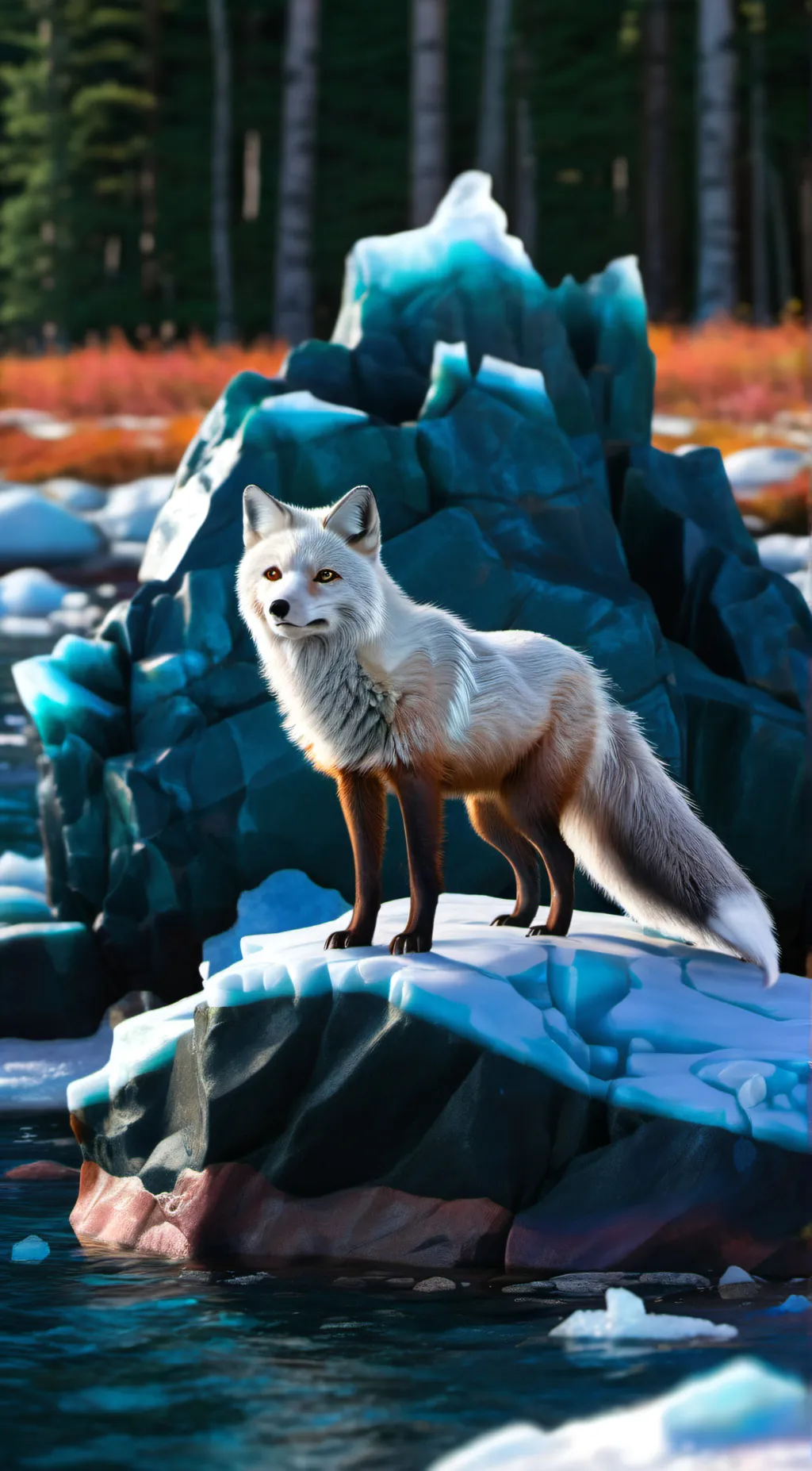 ai character: Blue background