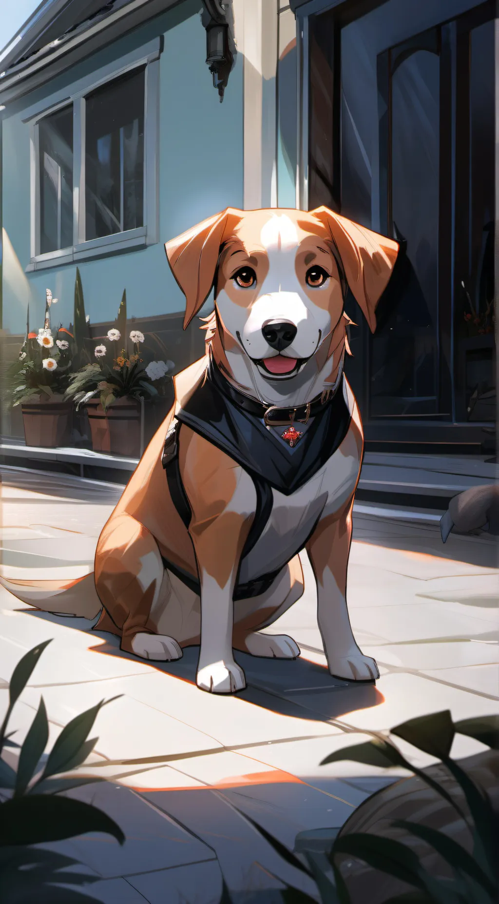 ai character: Browny background