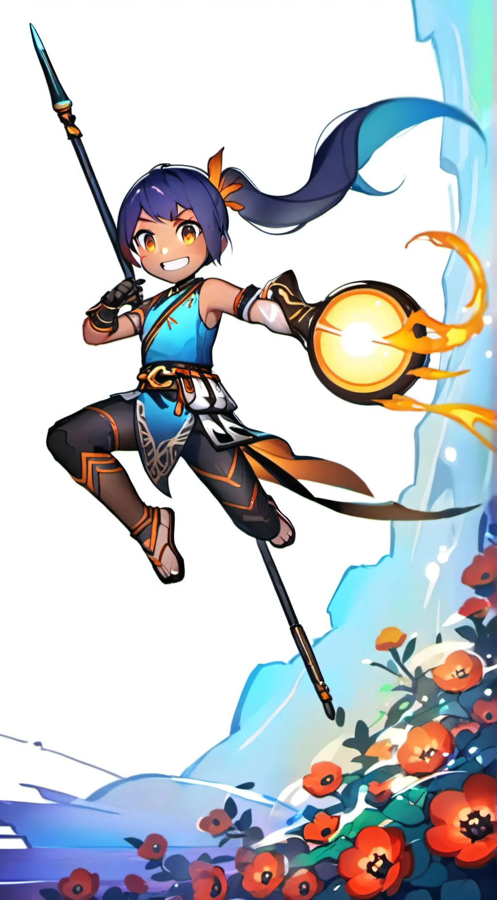 ai character: Meslie  background