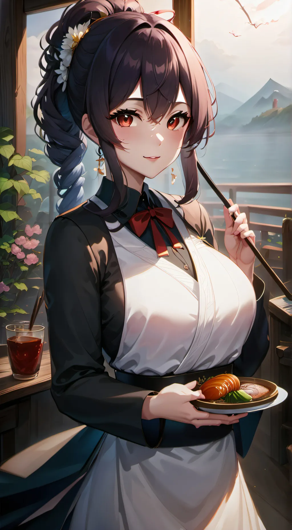 ai character: kuromi kocho background