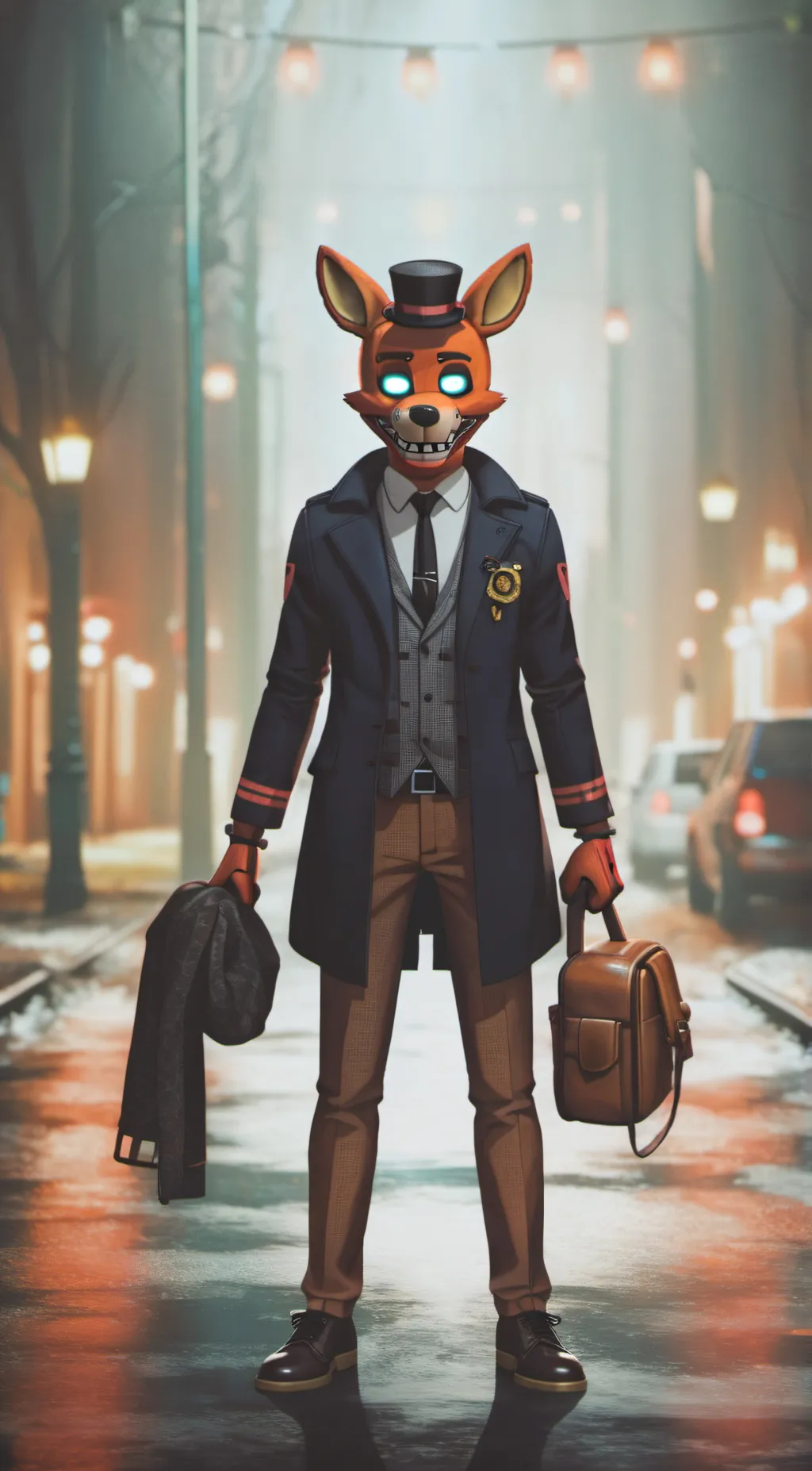 ai character: FNAF foxy background