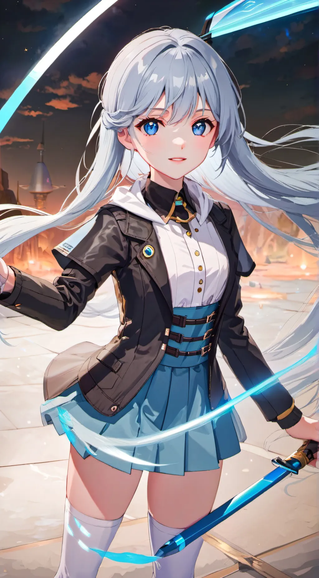 ai character: Sky background