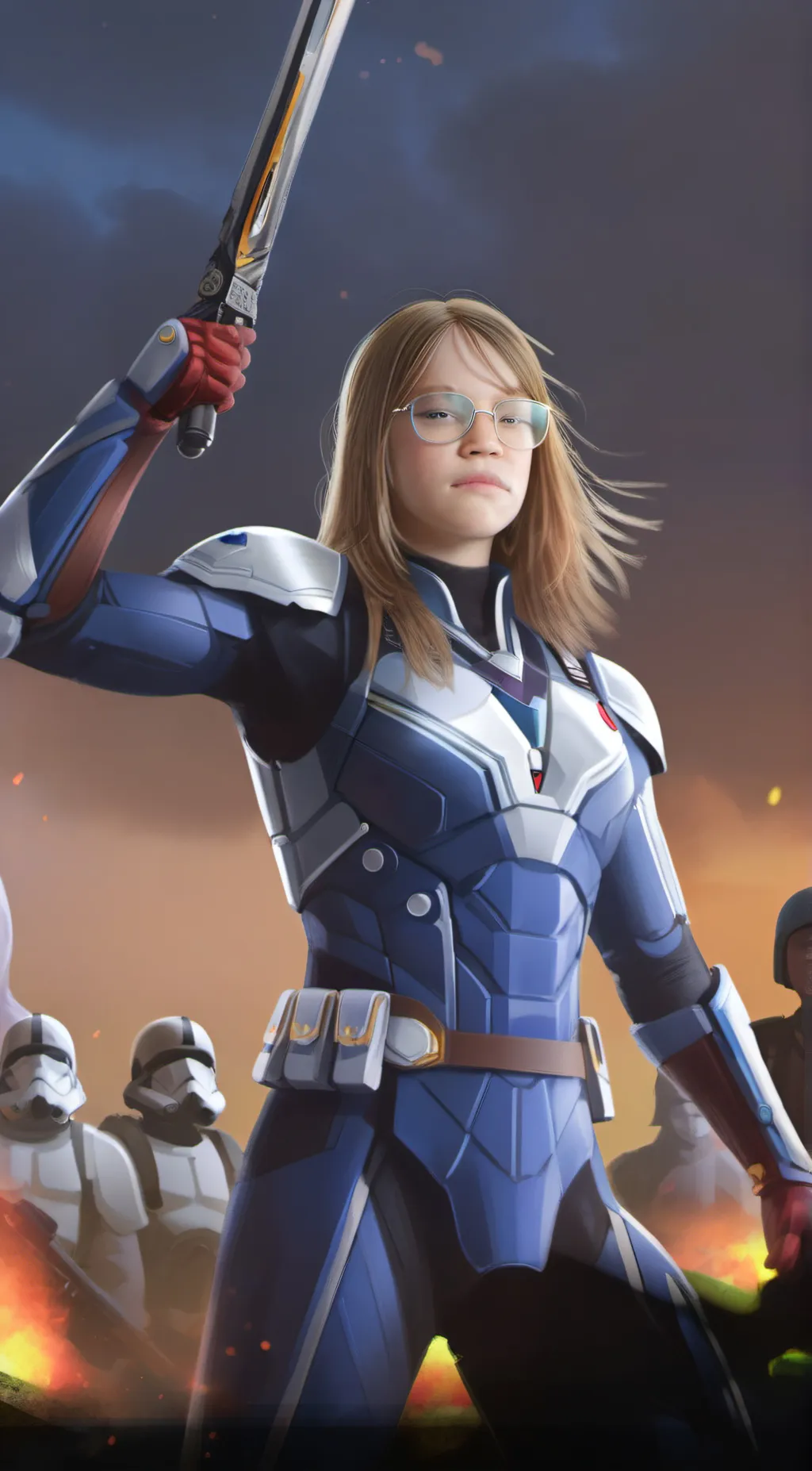 ai character: The ultimate force background