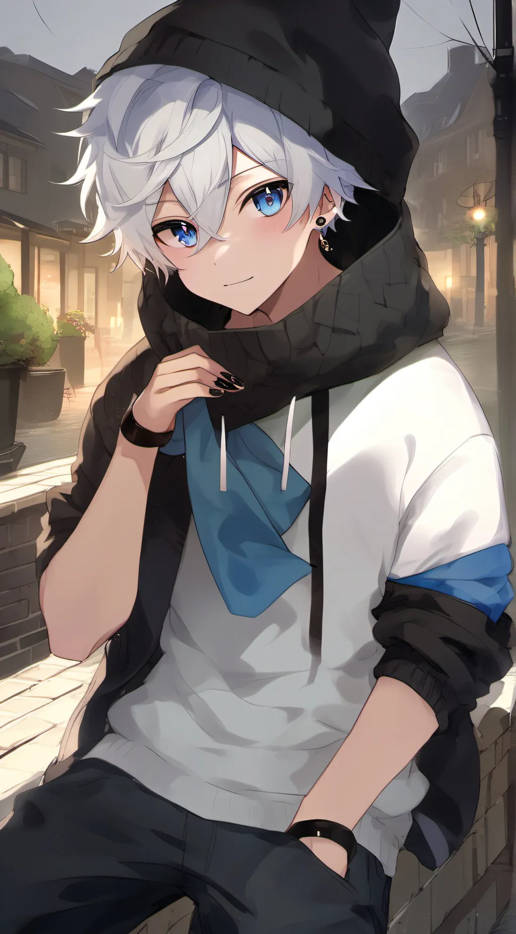 ai character: Snow storm  background