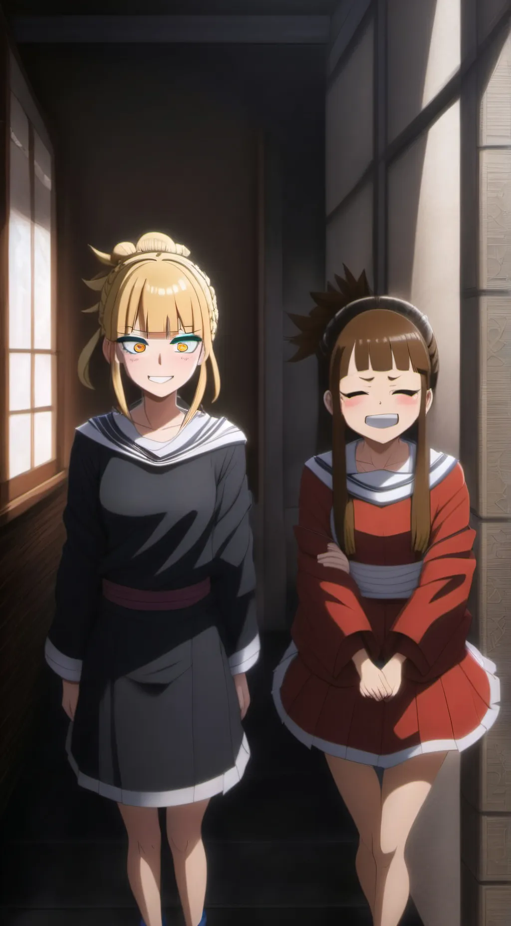 ai character: Toga reacts background