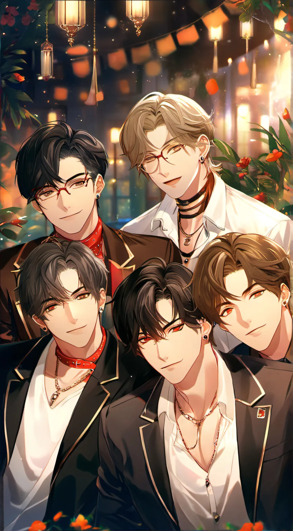 ai character: Group of bad boys background