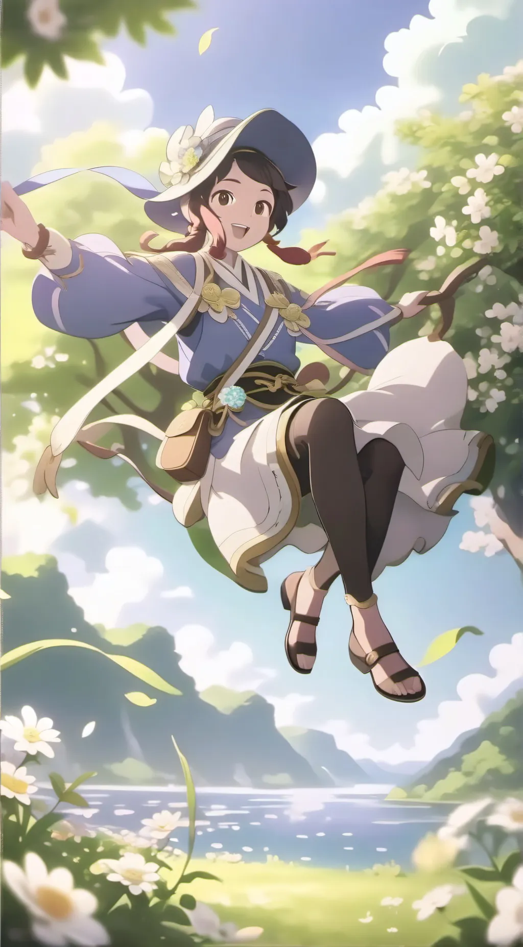 ai character: navy background