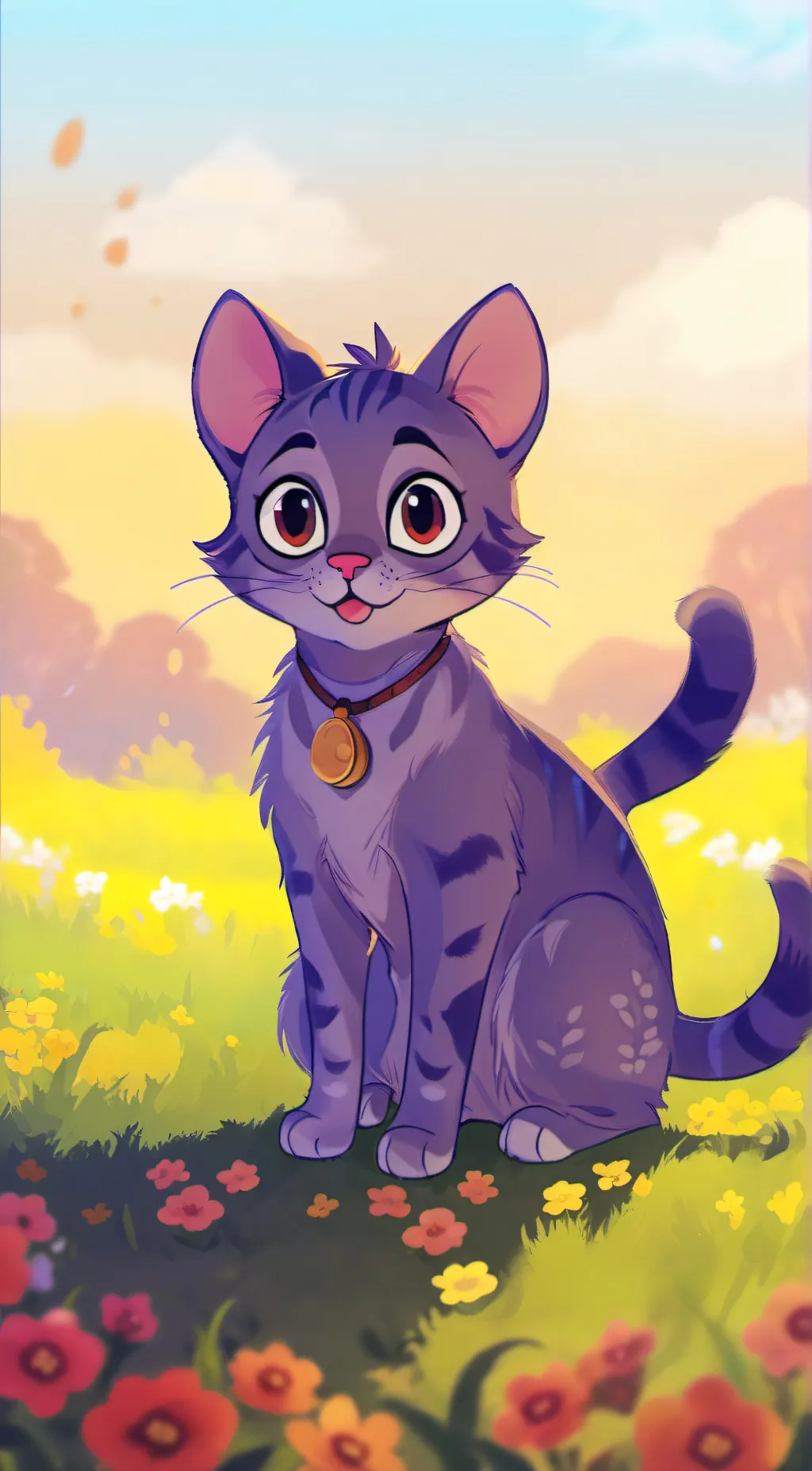 ai character: ~|Smiling critters background