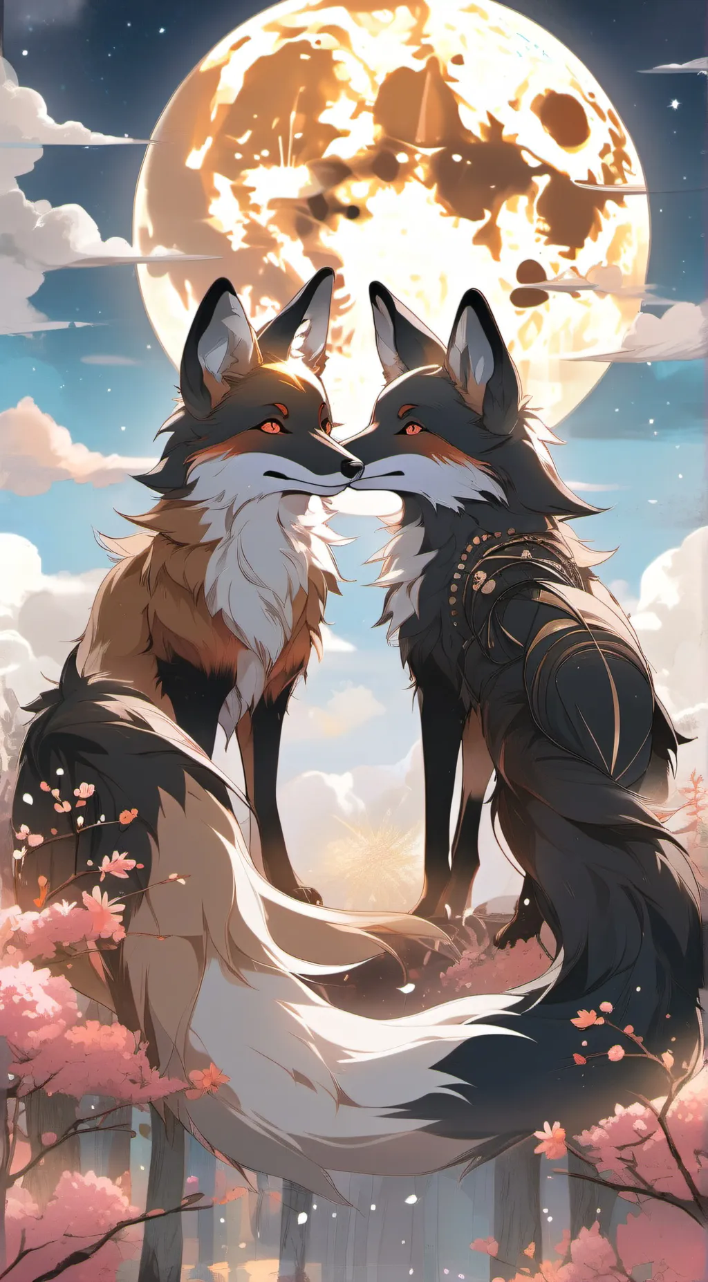 ai character: Luna and meadow background