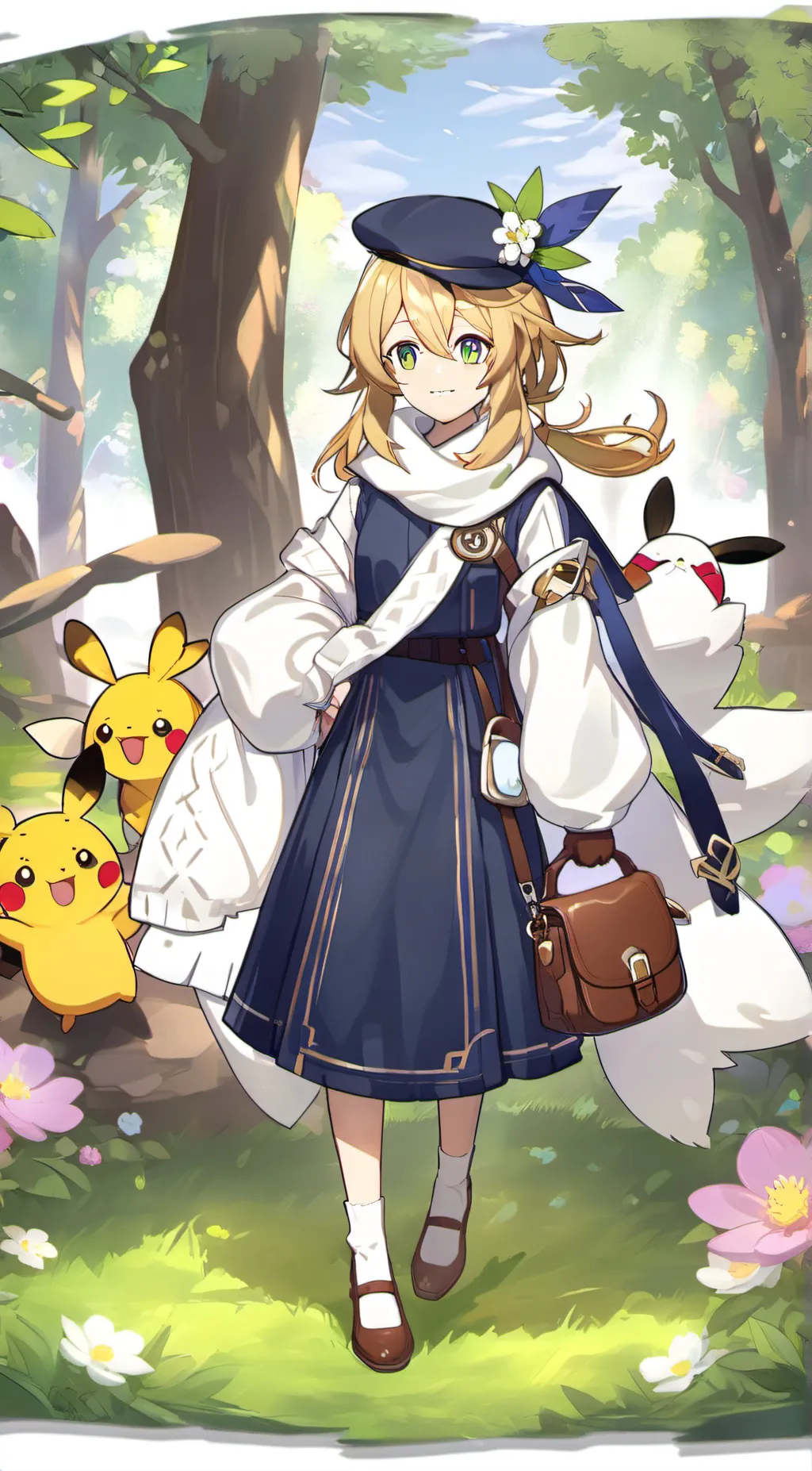 ai character: genshin x digimon background