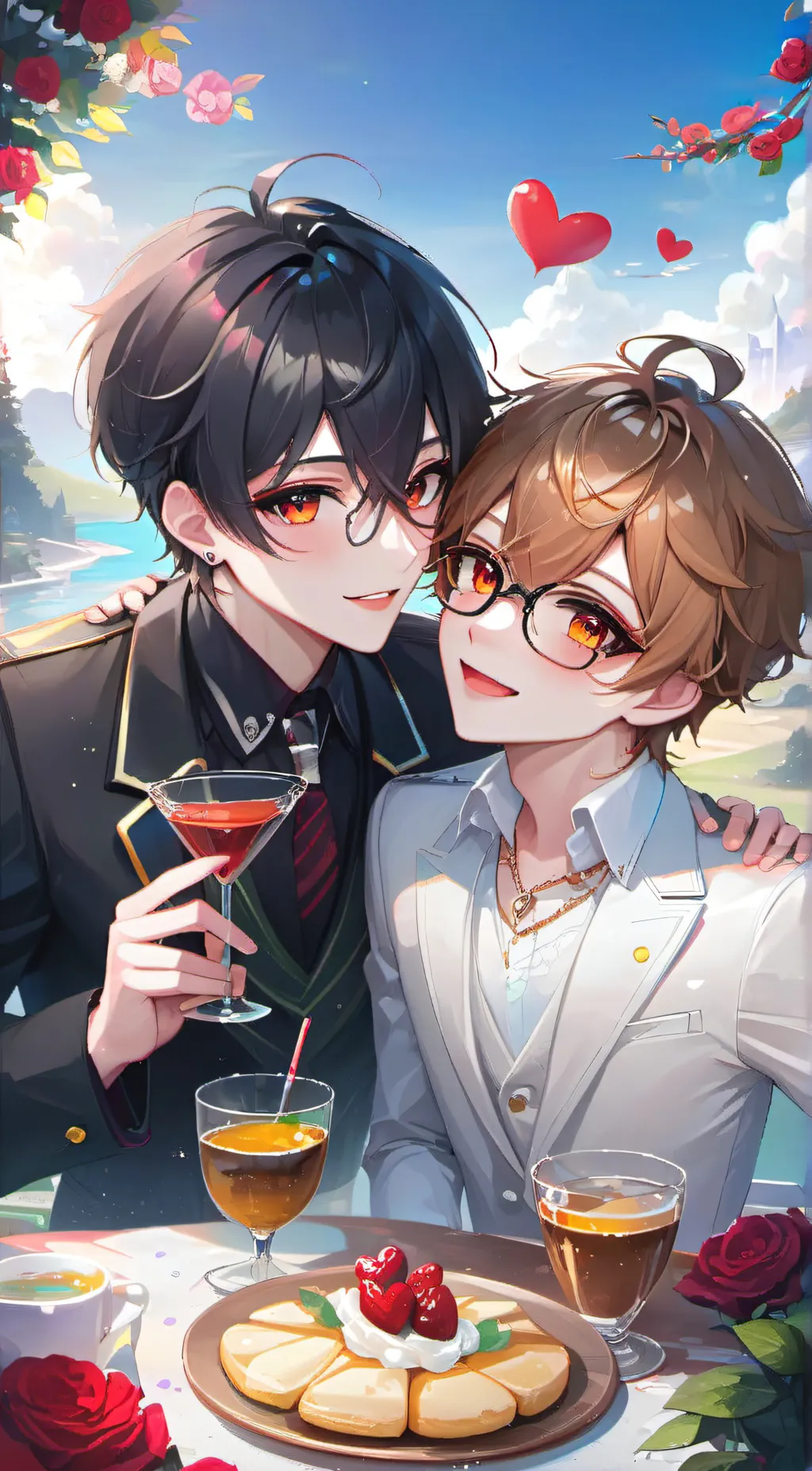 ai character: August and mayfca background