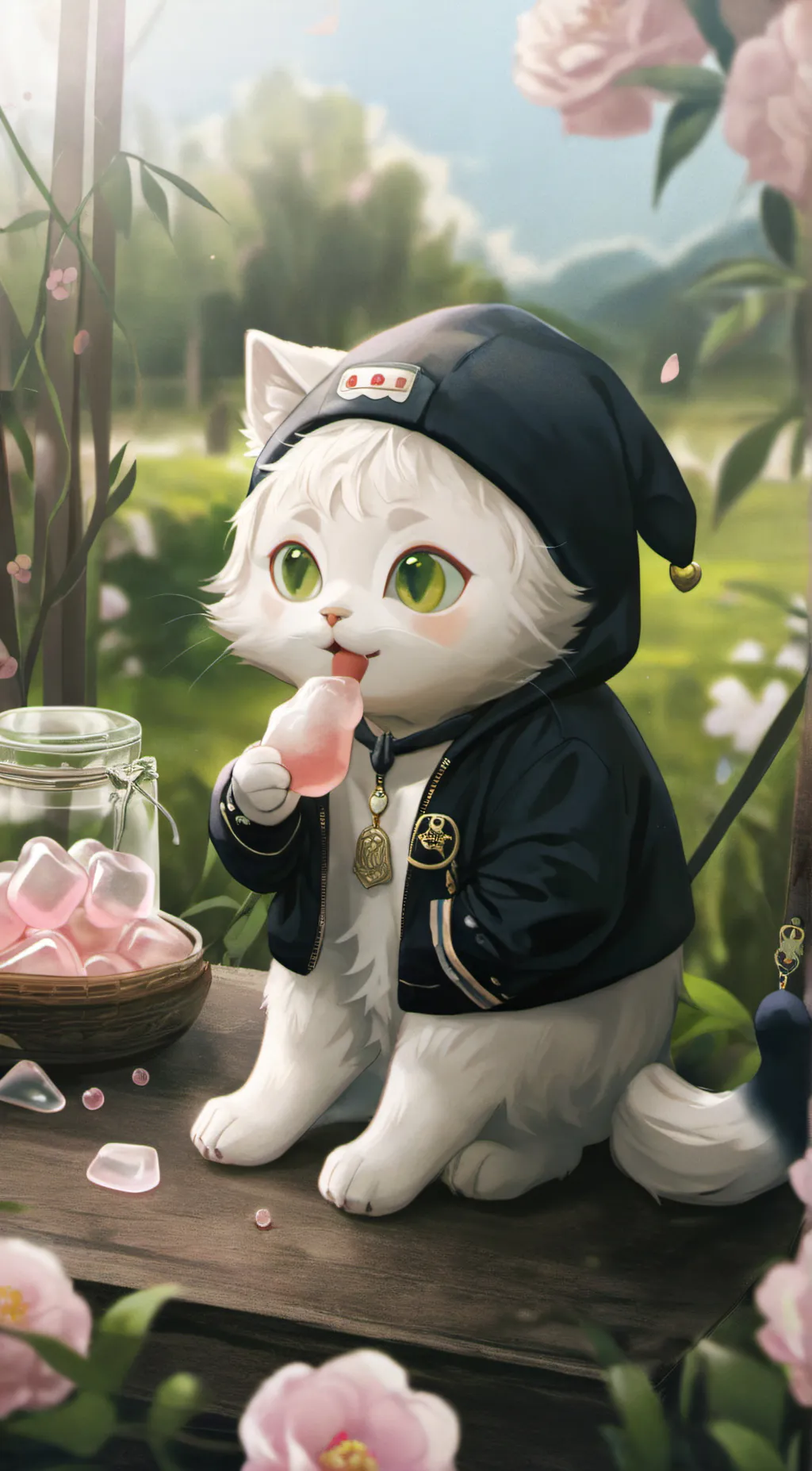 ai character: Gummy Kitty background