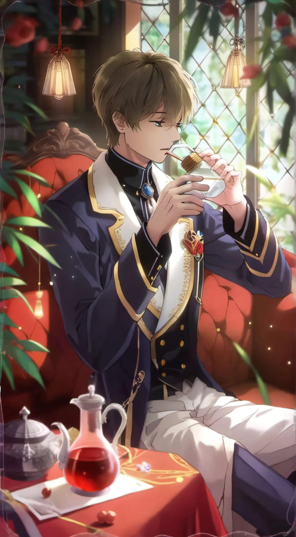 ai character: Love potion + huma background