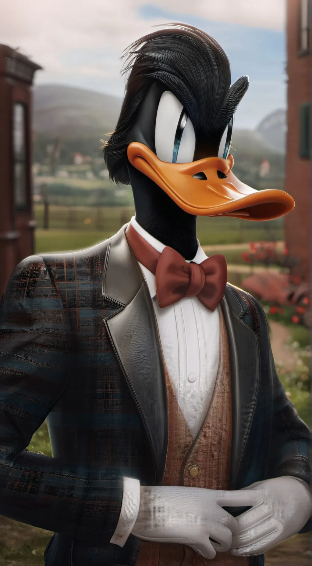 ai character: Daffy Duck background