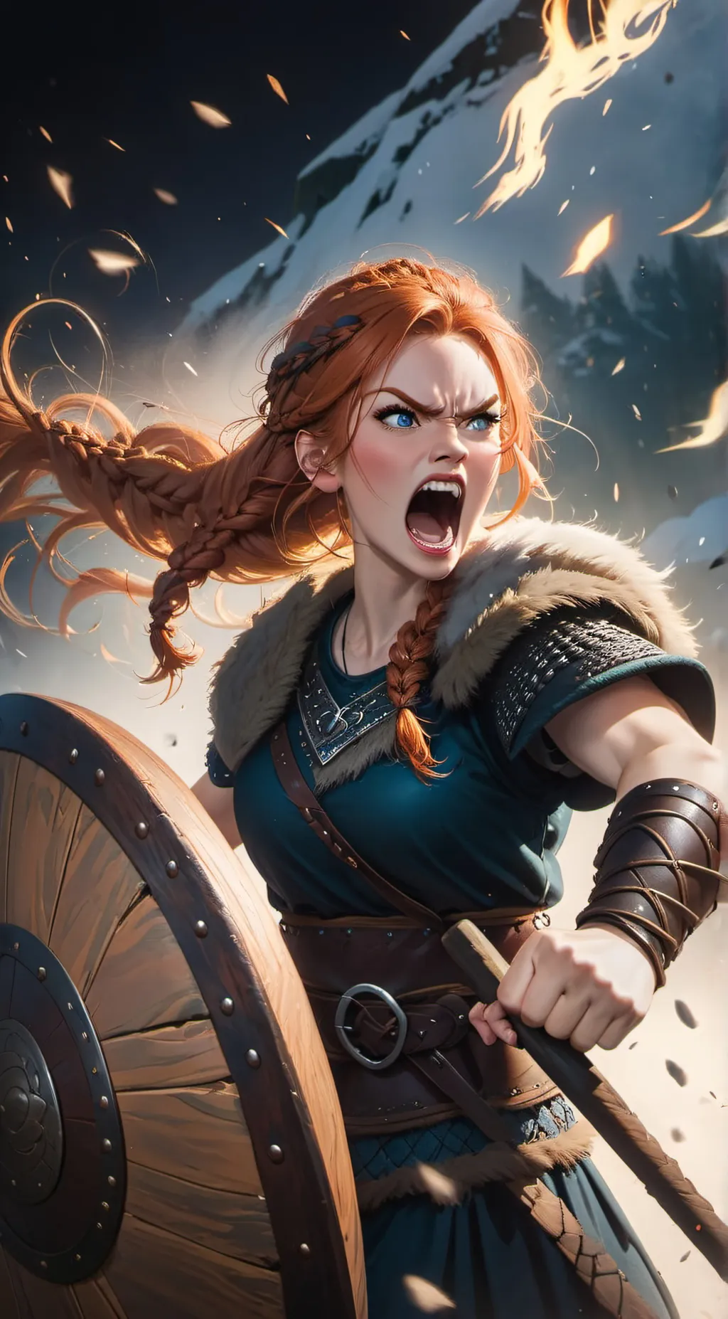 ai character: Freida  background