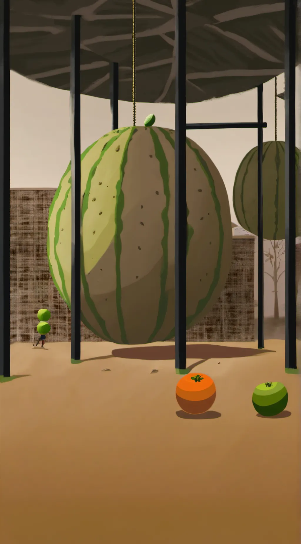 ai character: Melon PlayGround background