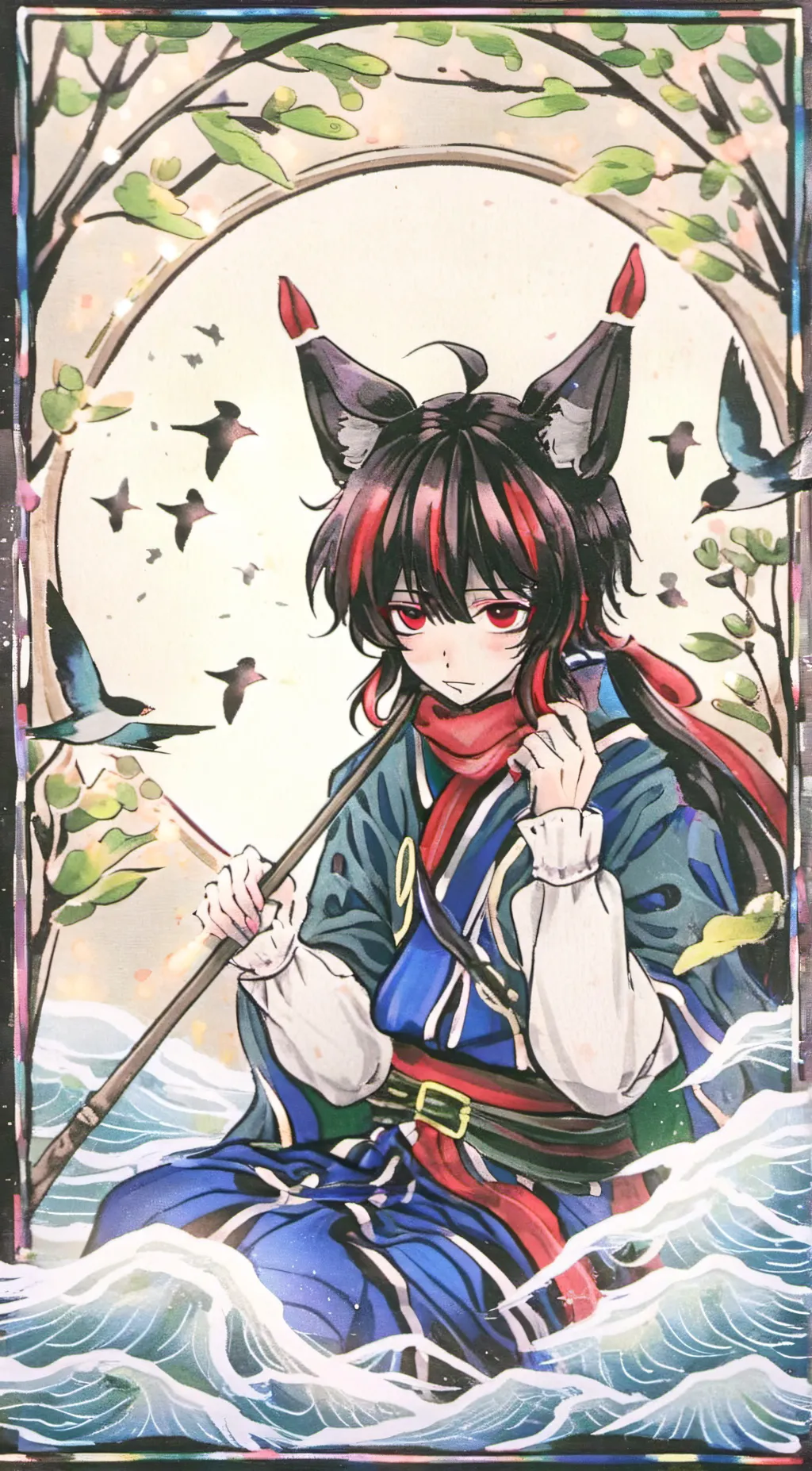 ai character: Demon slayer  background