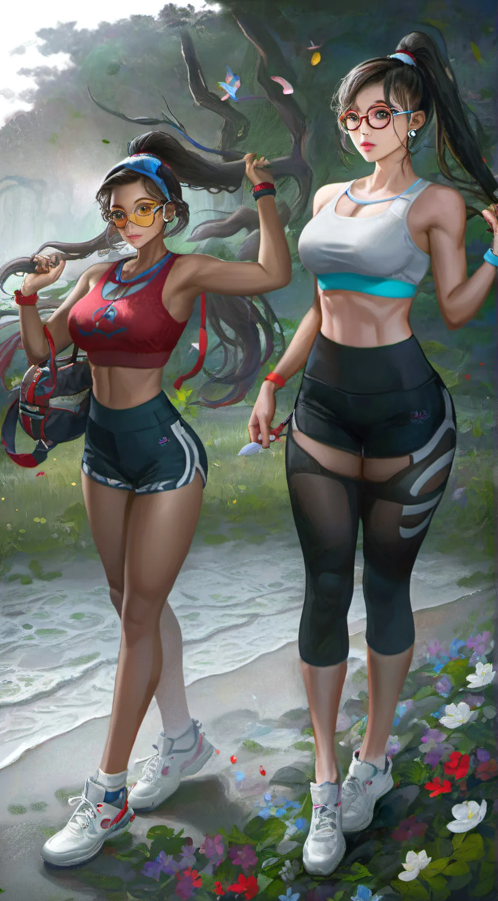 ai character: Nala and Luna  background