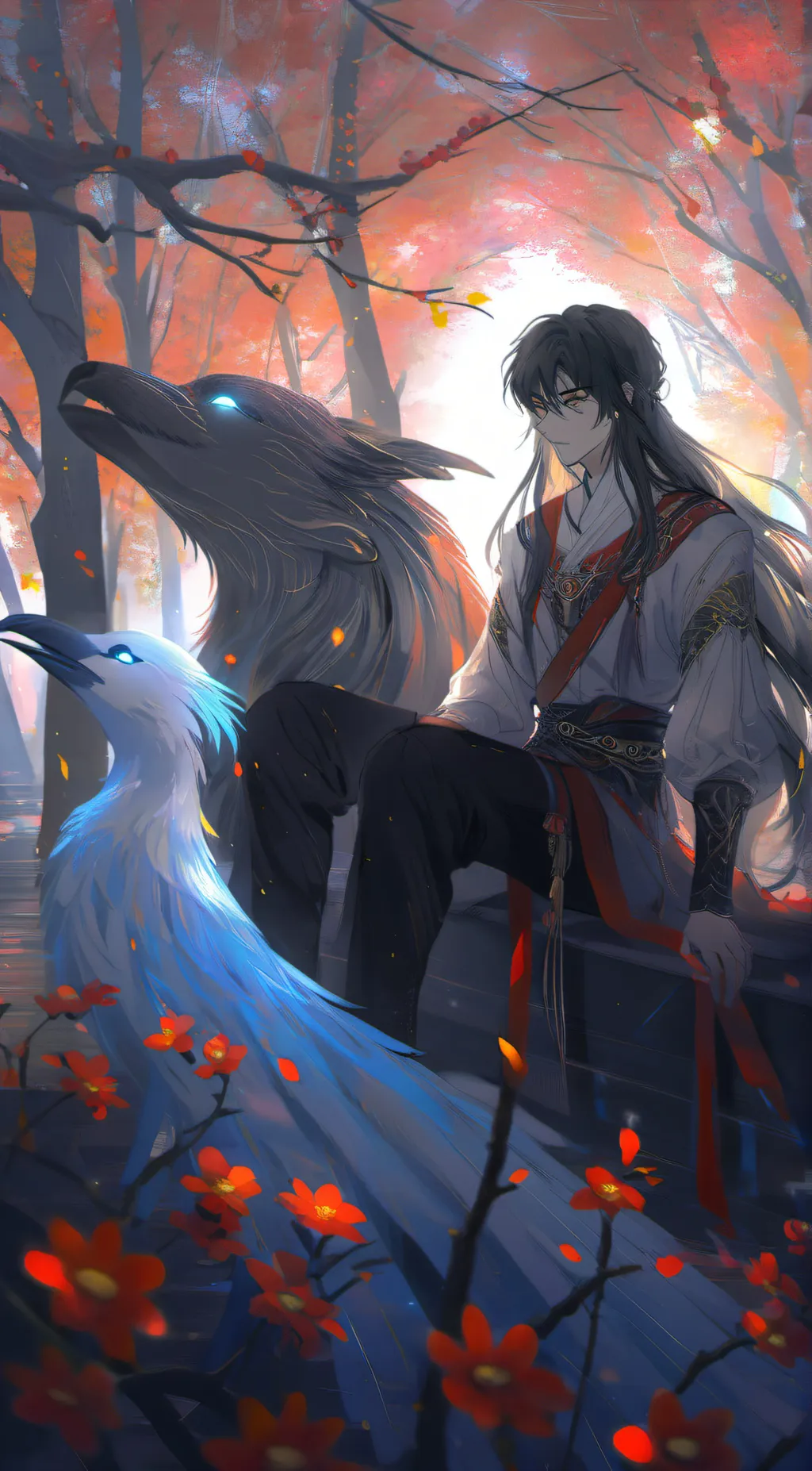 ai character: °~Dark fall~° background