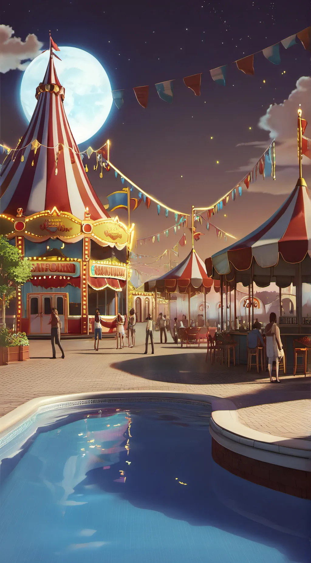 ai character: tadc pool+fair background