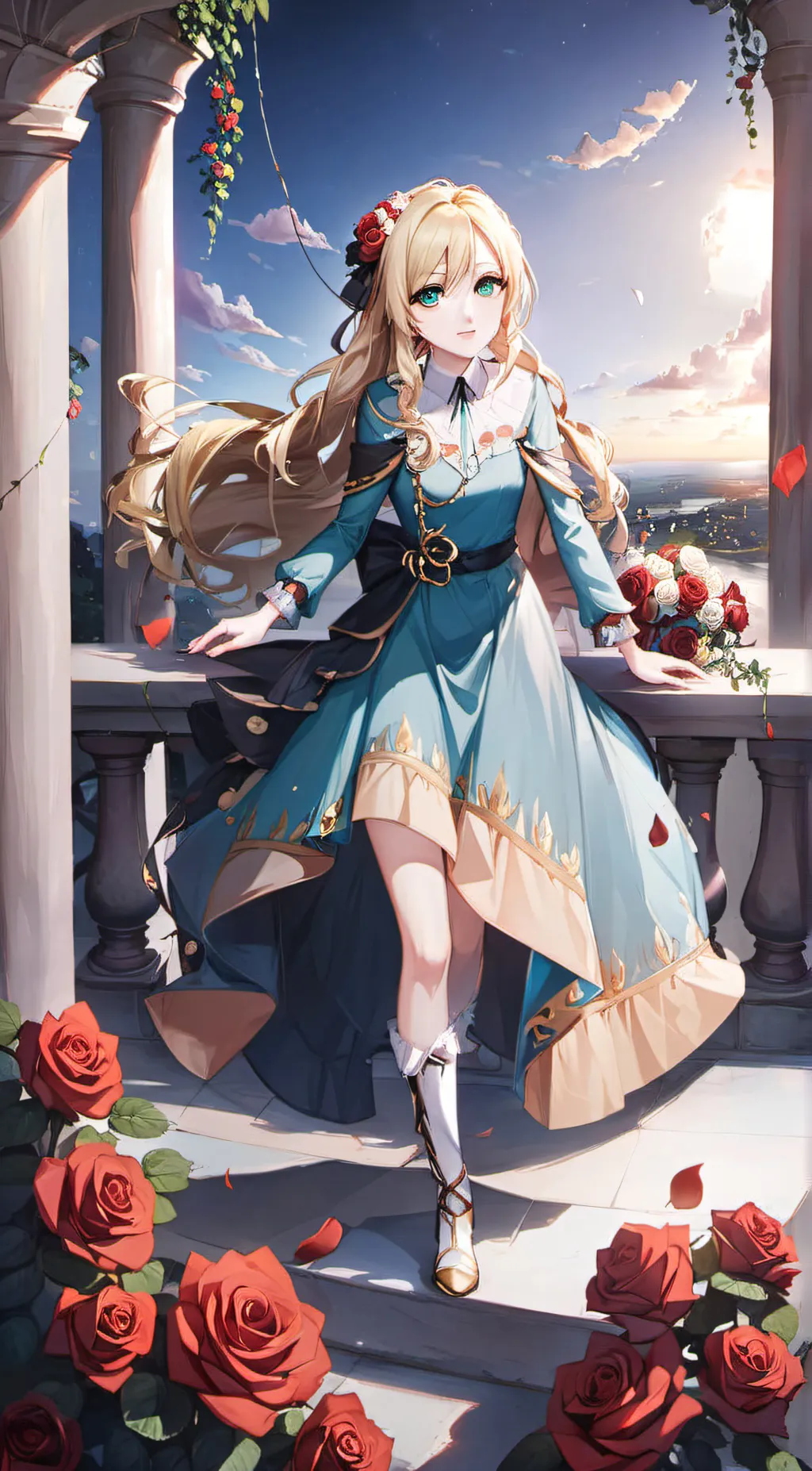 ai character: Rose background