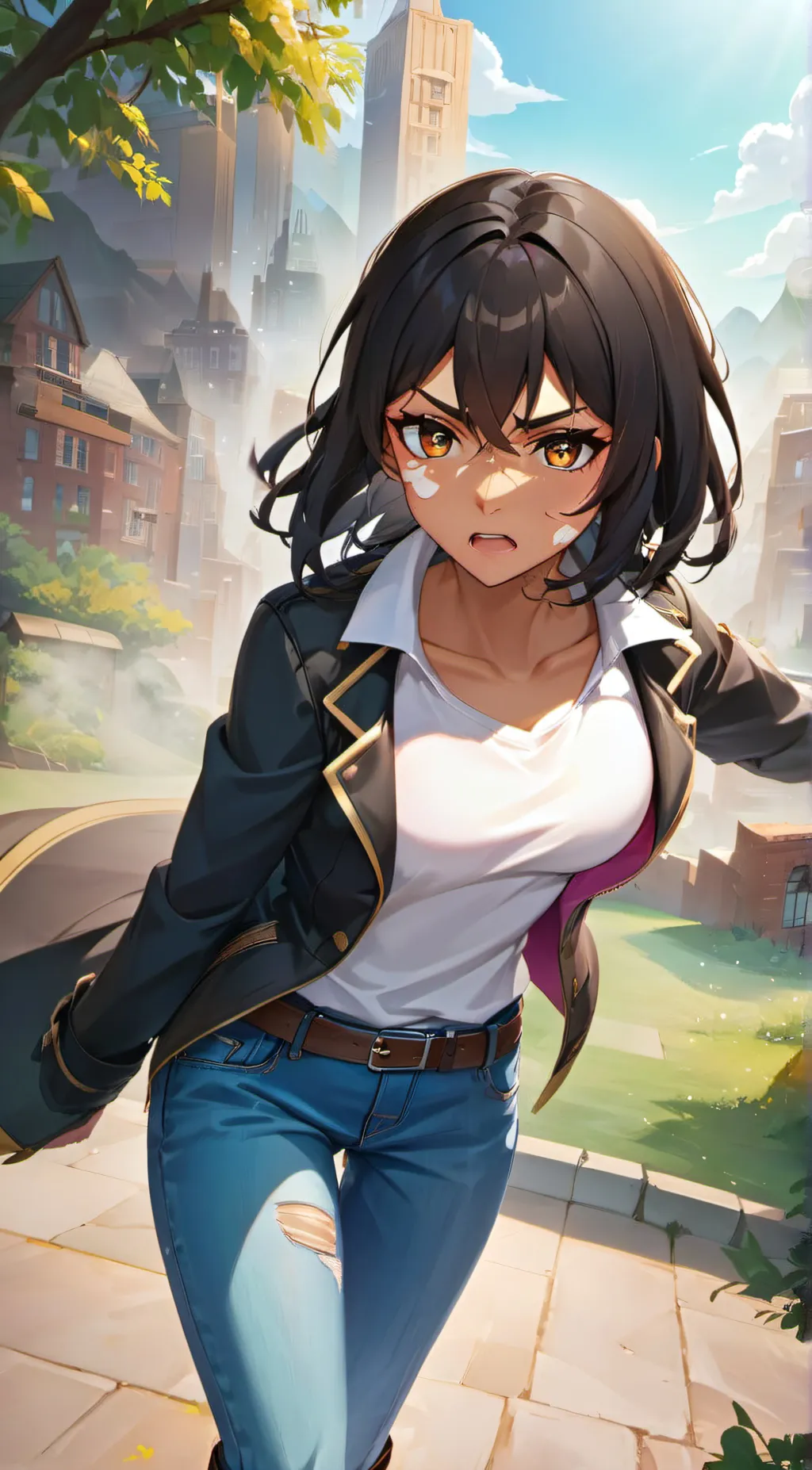 ai character: Olive background